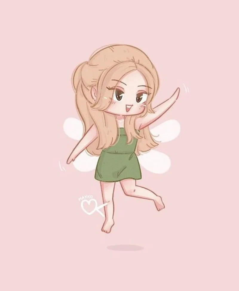 Tải Rosé chibi cute để làm hình nền cực chất cho Blink