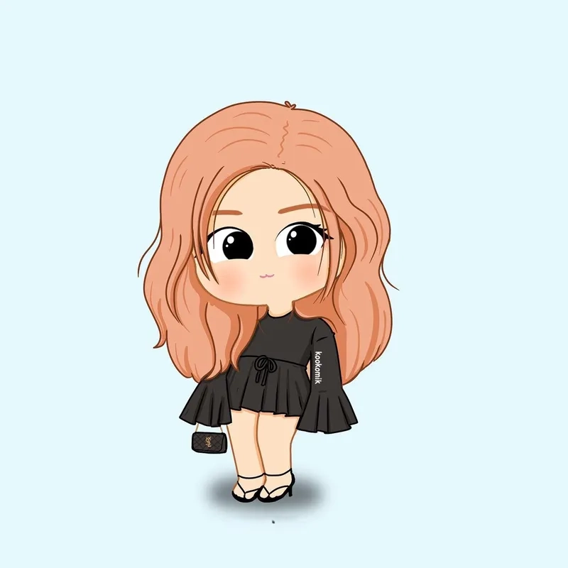 Tải hình Rose chibi cute làm hình nền đáng yêu cho Blink