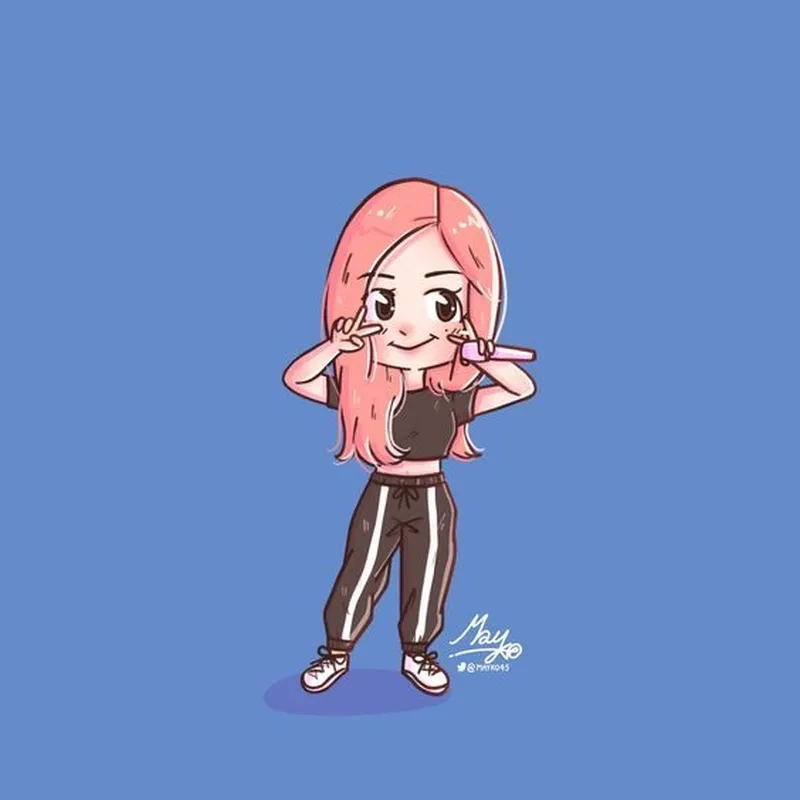 Thử Blackpink chibi Rose dễ vẽ để sáng tạo cùng Rosé