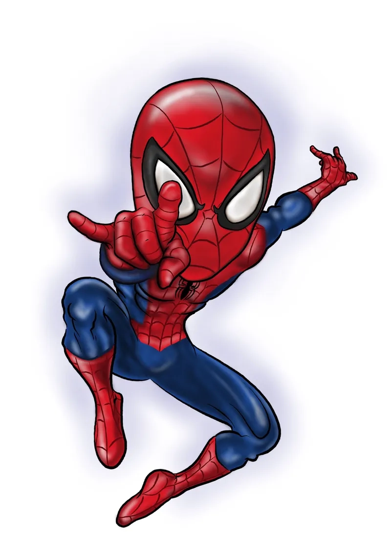 Yêu Spider Man chibi cute cho phong cách kawaii