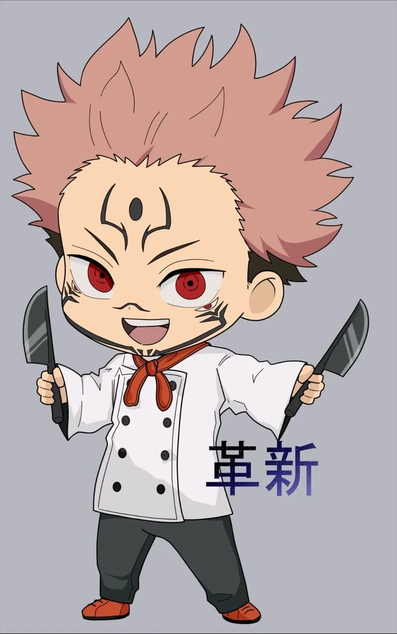 Xem how to draw Sukuna chibi để tạo hình vua chú thuật
