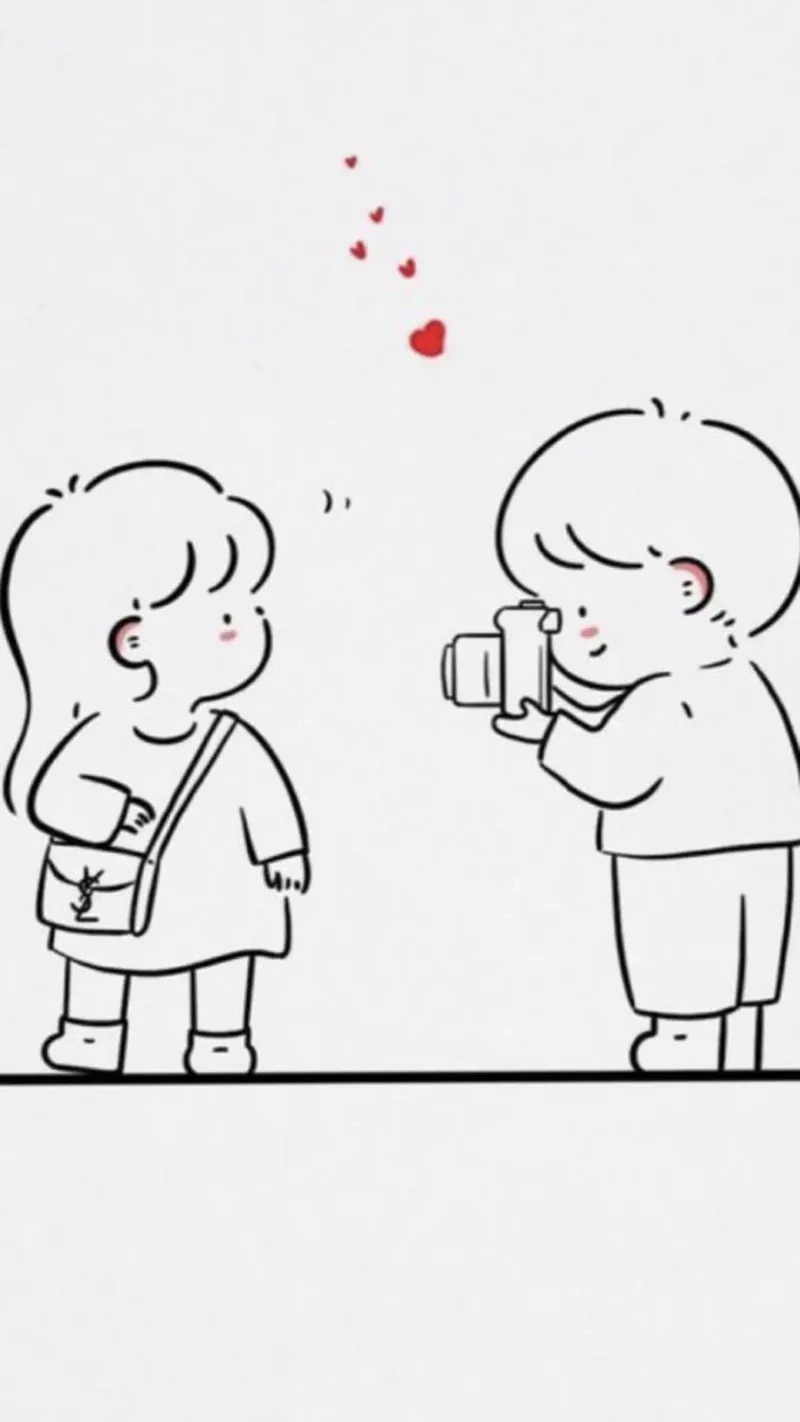 Tải hình chibi đơn giản để làm mẫu vẽ kawaii