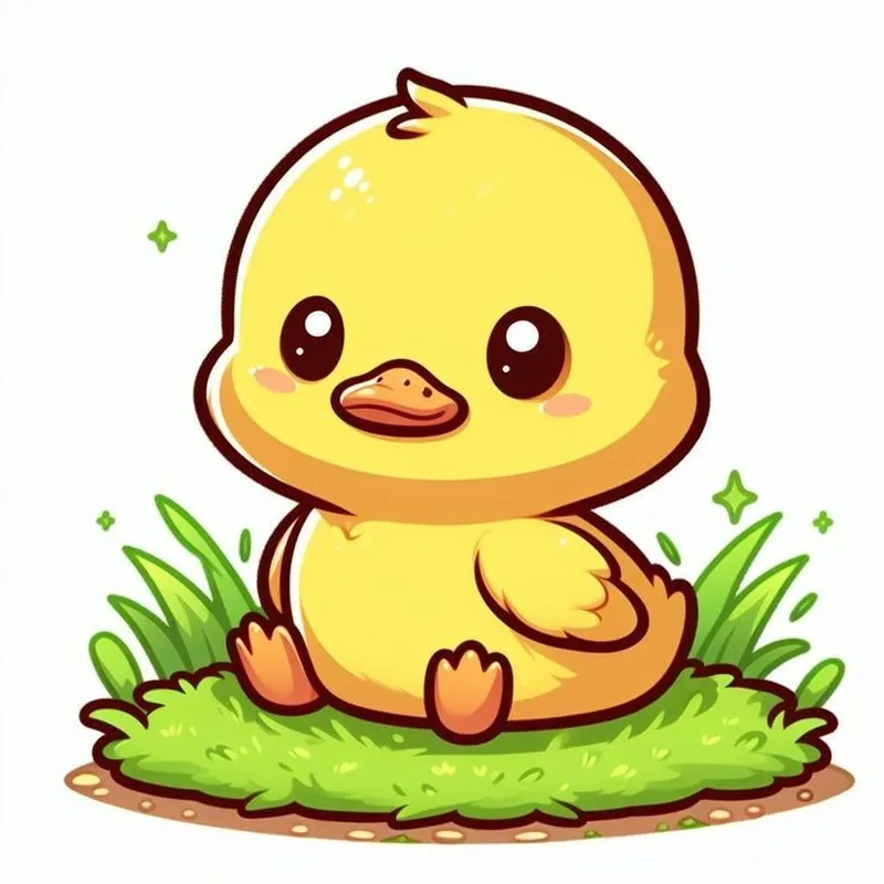Tải ngay vịt cute chibi làm hình đại diện siêu dễ thương