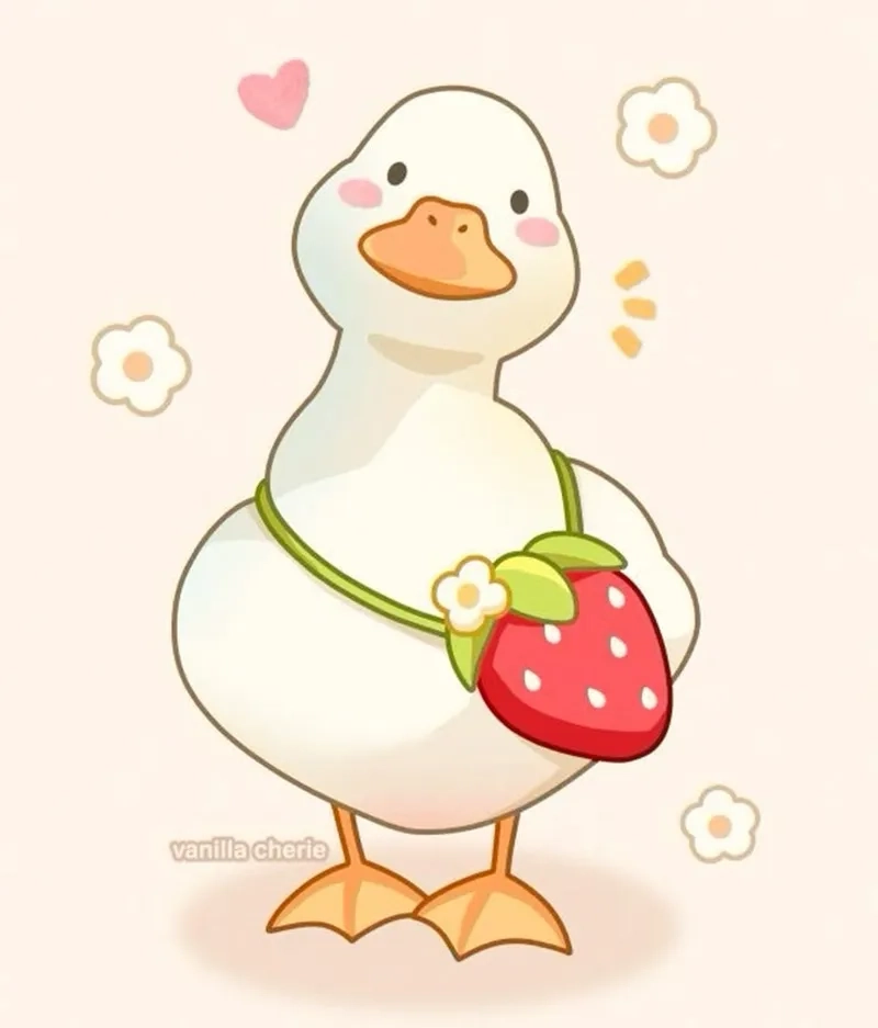 Tải con vịt chibi cute làm hình đại diện cực kỳ dễ thương