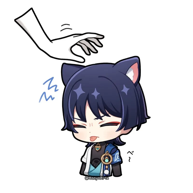 Lưu Wanderer chibi emoji để thêm nét vui tươi mỗi ngày