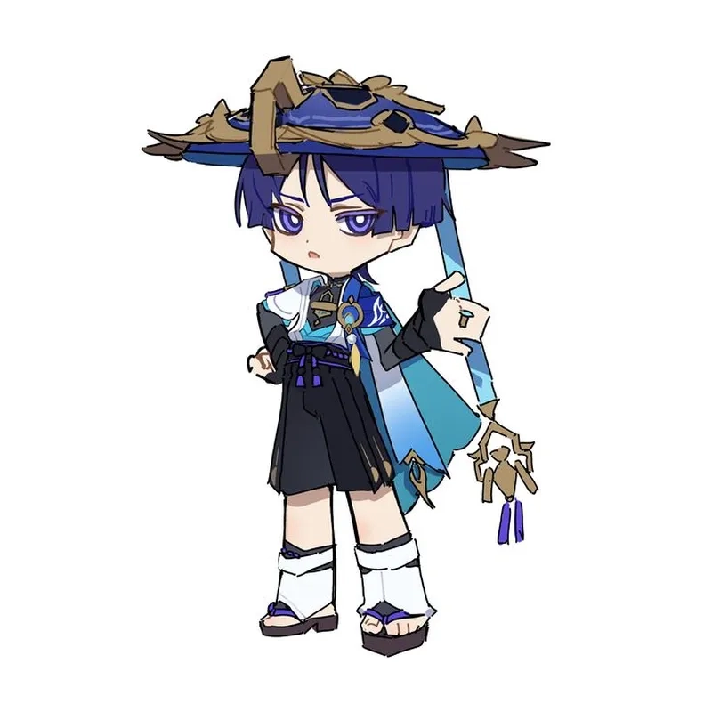 Ngắm Wanderer chibi official để sưu tầm ảnh chính thức