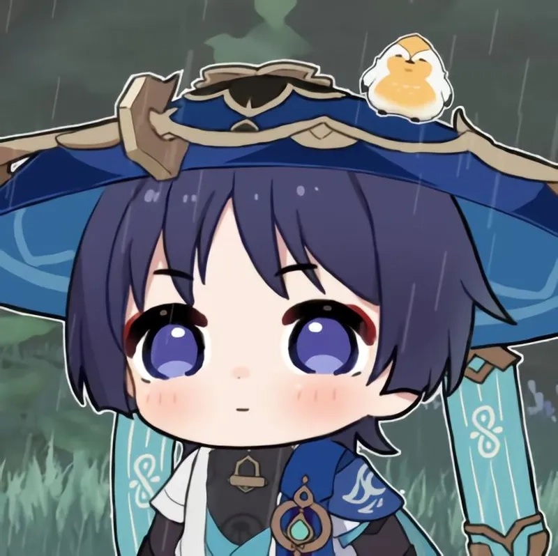 Tìm Wanderer chibi transparent để làm hình nền kawaii