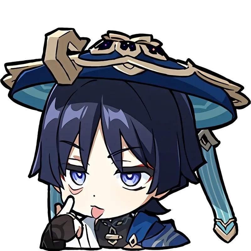 Tải Wanderer chibi emote để làm tin nhắn thêm sinh động