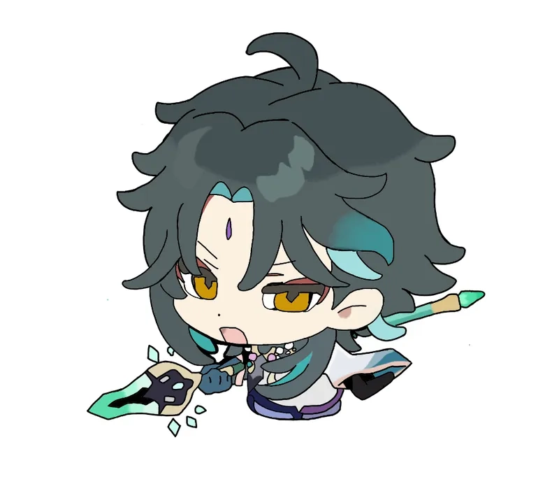 Tải Genshin Impact Xiao chibi png để làm hình nền đẹp