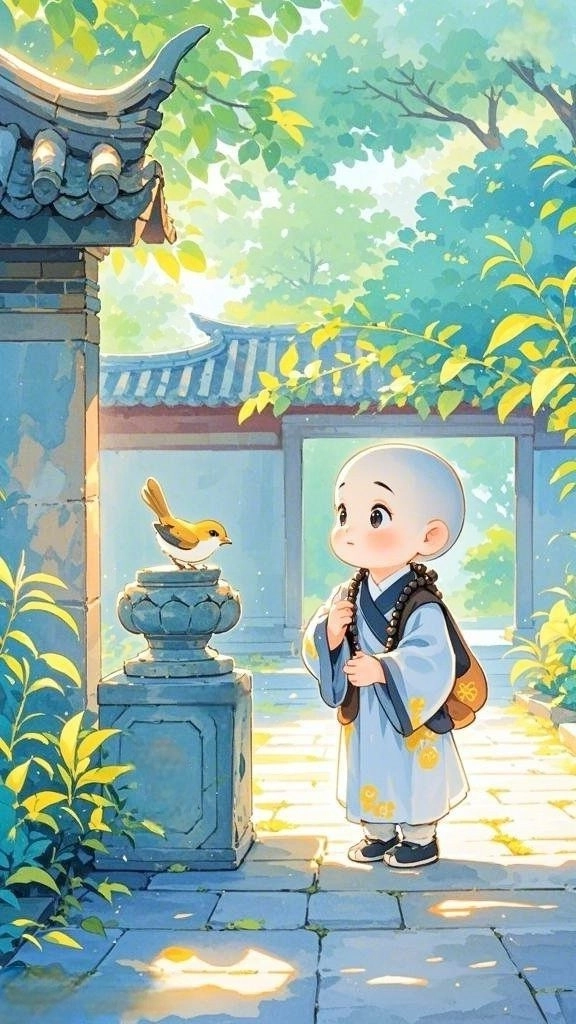 Thấy vui hơn với hình chú tiểu ngộ nghĩnh