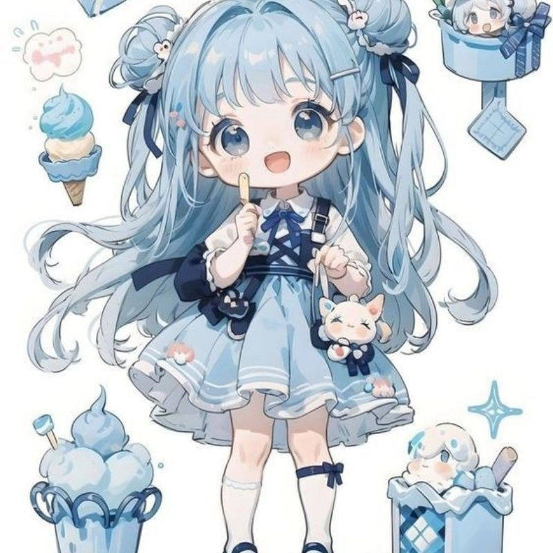 Tải ngay ảnh cô gái chibi cute miễn phí