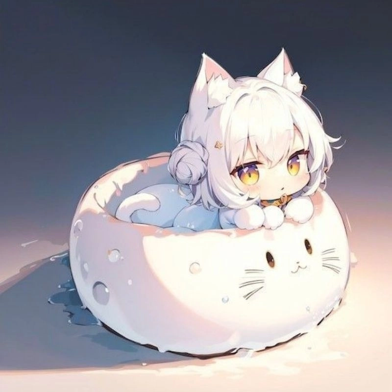 Hình vẽ mẹ và con gái chibi cực dễ thương