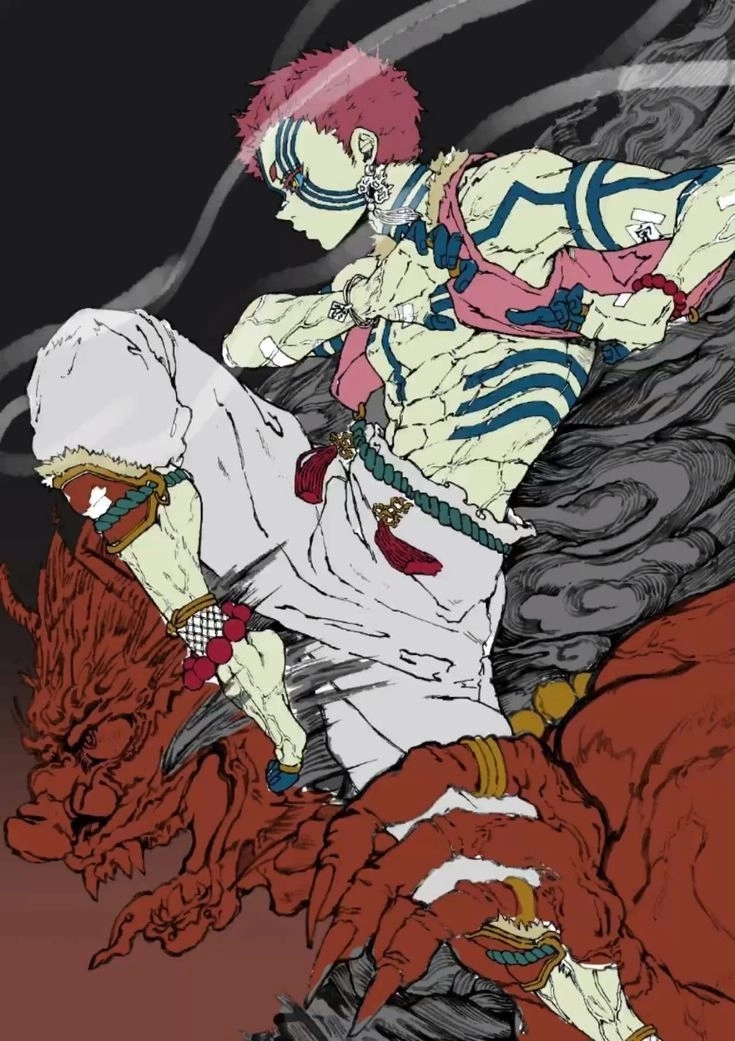 Quá khứ buồn của akaza human demon slayer