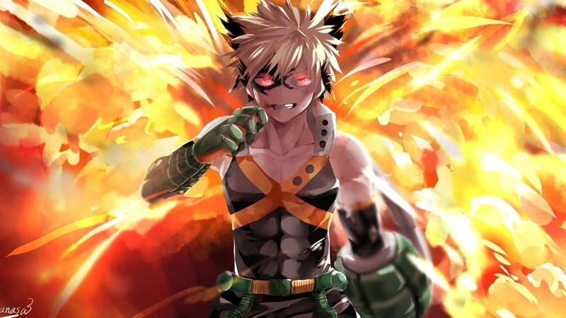 Ảnh fanart ochako x bakugou đẹp như mơ