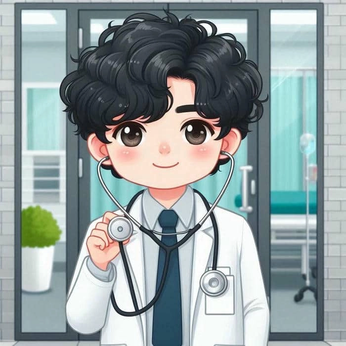 Ngắm nhìn ảnh bác sĩ nữ chibi ngọt ngào