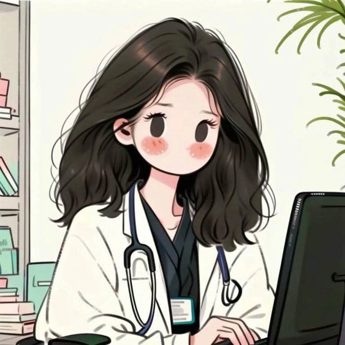 Khám phá hình bác sĩ soi kính hiển vi chibi độc đáo