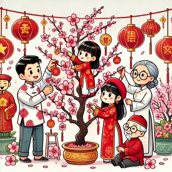 Ngắm nhìn bộ hình chibi tết cute siêu dễ thương