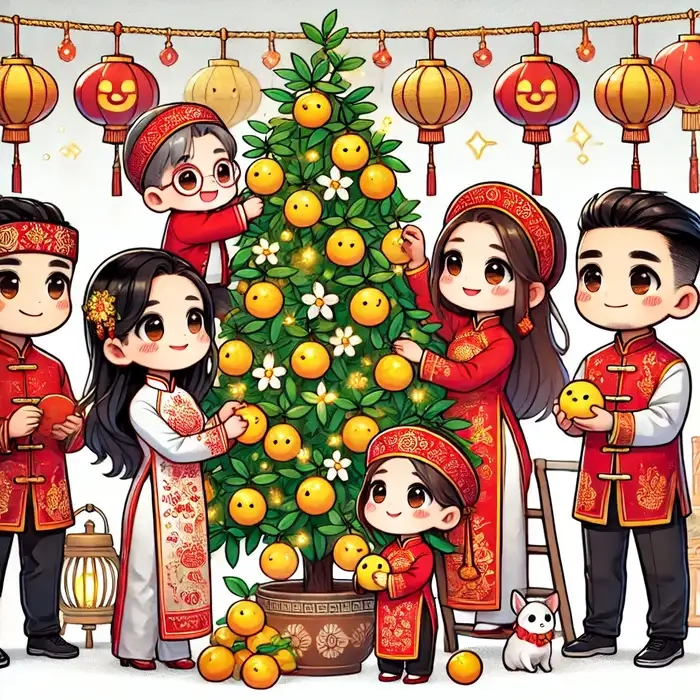Chia sẻ ngay bộ hình tết chibi cute độc đáo