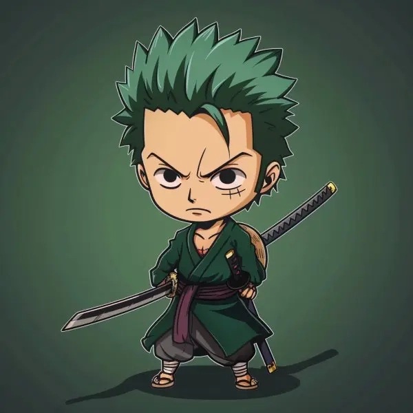 Vẻ ngoài cực yêu của chibi zoro cute