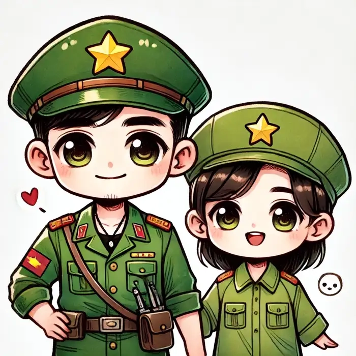 Bộ sưu tập ảnh bộ đội chibi chất lượng