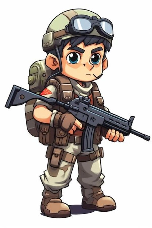 Tải ngay ảnh bộ đội chibi dễ thương