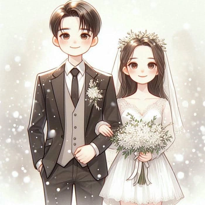 Tải ngay chibi cô dâu chú rể de thuong