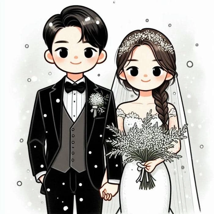 Bộ sưu tập chibi cô dâu chú rể cực chất