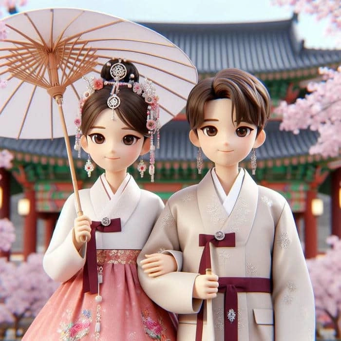 Thư viện ảnh cô dâu chú rể hoạt hình