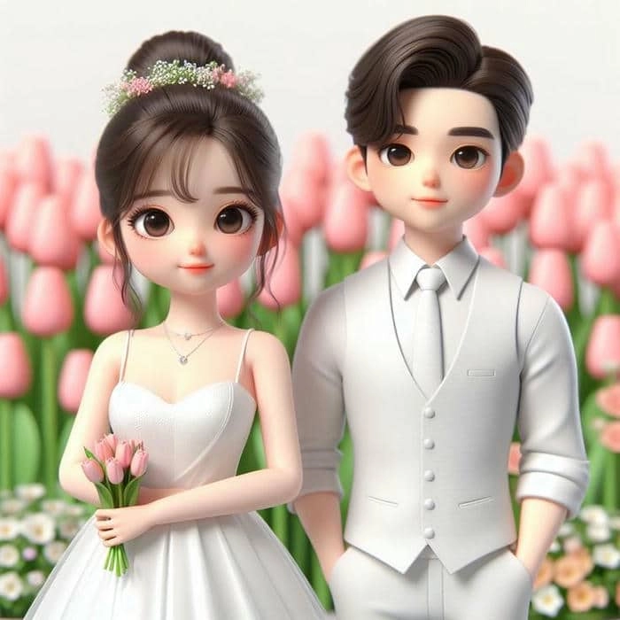 Ngắm bộ cô dâu chú rể đồ chơi dễ thương