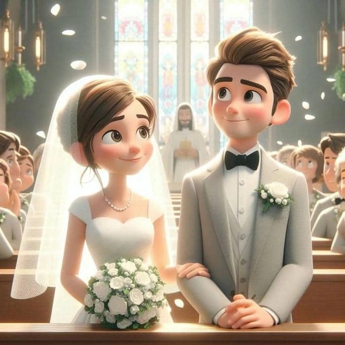 Xem ngay cách vẽ cô dâu chú rể chibi