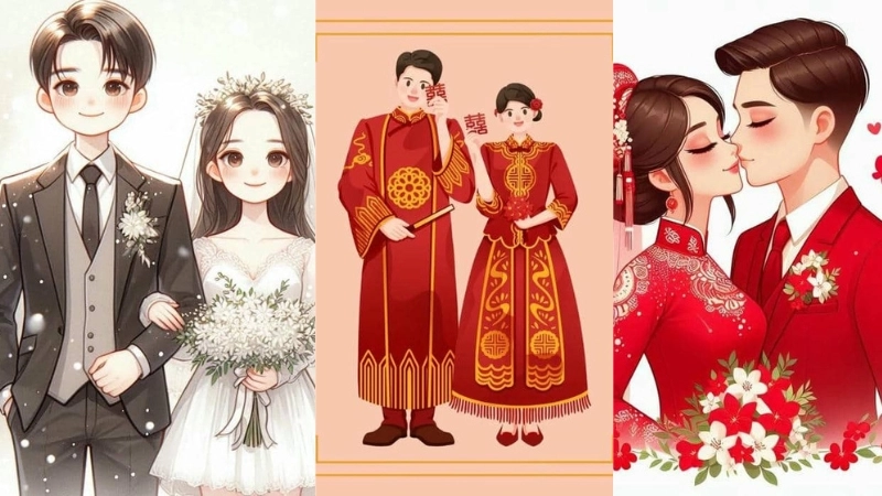 Cô dâu chú rể chibi là như thế nào?