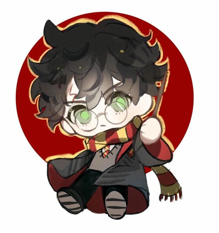 Không khí harry potter chibi christmas ấm áp