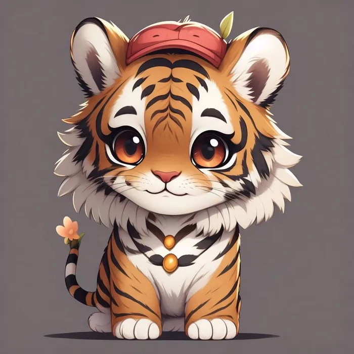 Bộ ảnh mẫu để học vẽ con hổ chibi