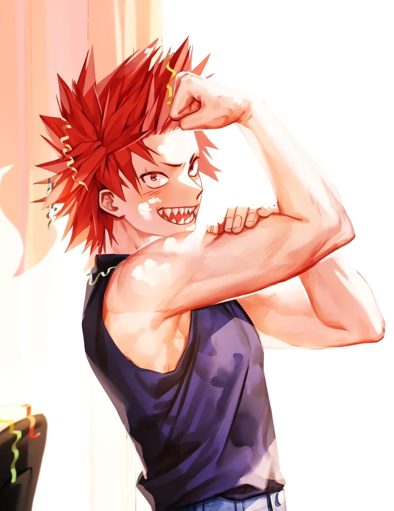 Tóc đỏ cá tính của eijiro kirishima