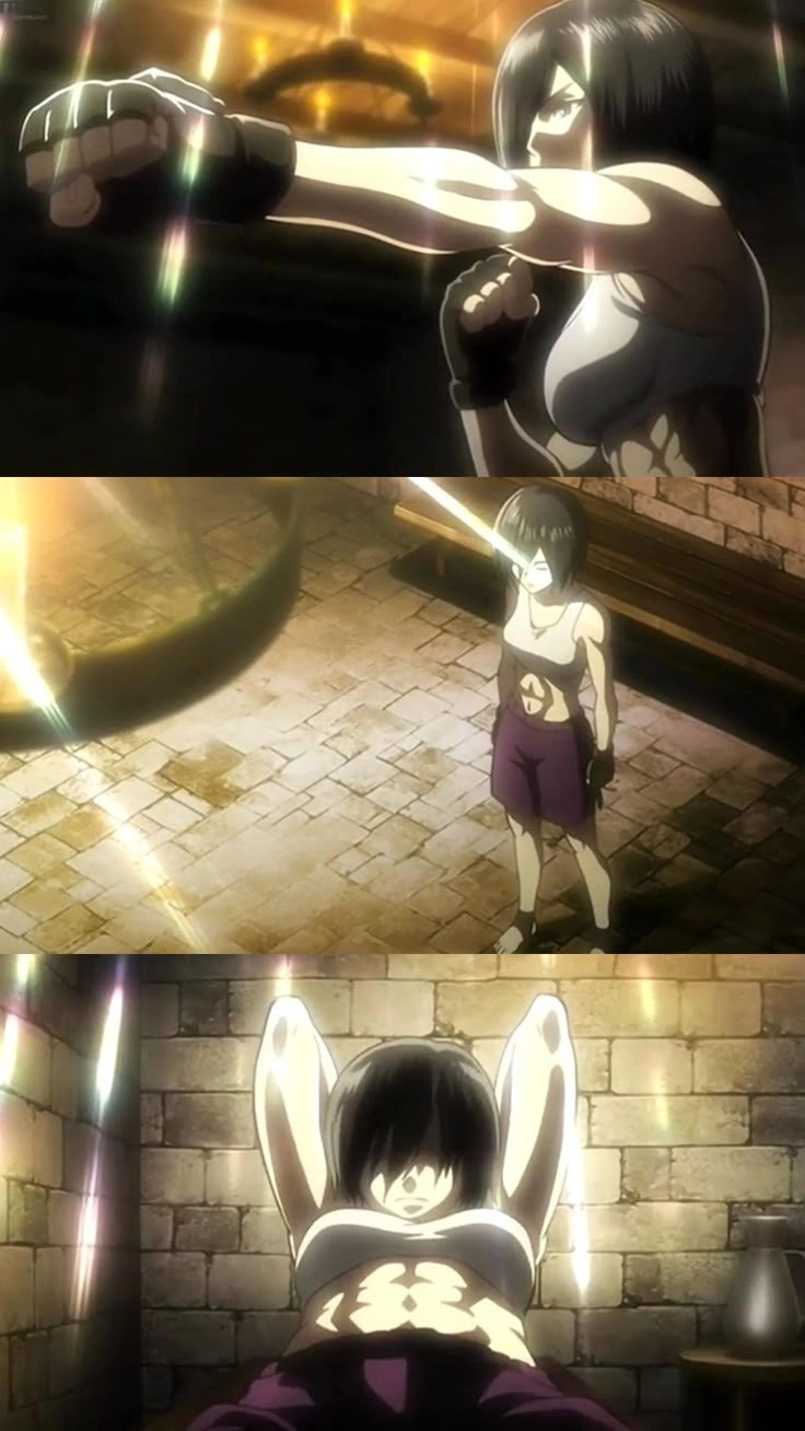 Hình ảnh ấn tượng của mikasa attack of titan