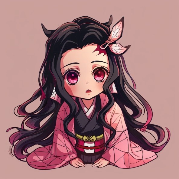Tải ngay hình nền nezuko chibi cho điện thoại