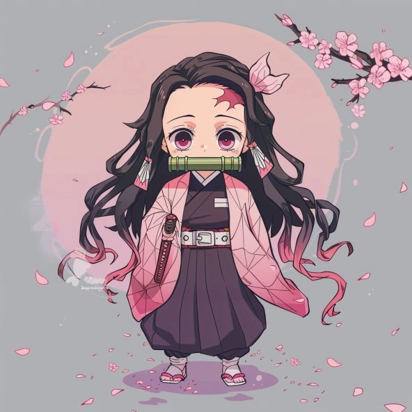 Bộ ảnh anime nezuko chibi cực kỳ đáng yêu