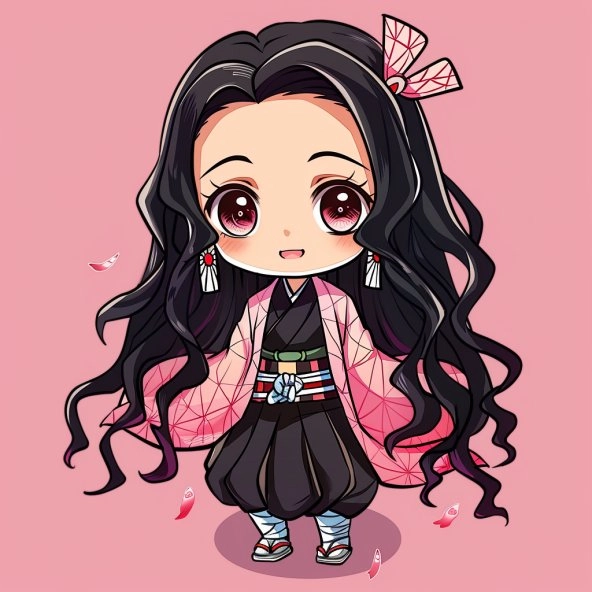 Thử ngay mẫu easy nezuko chibi siêu nhanh
