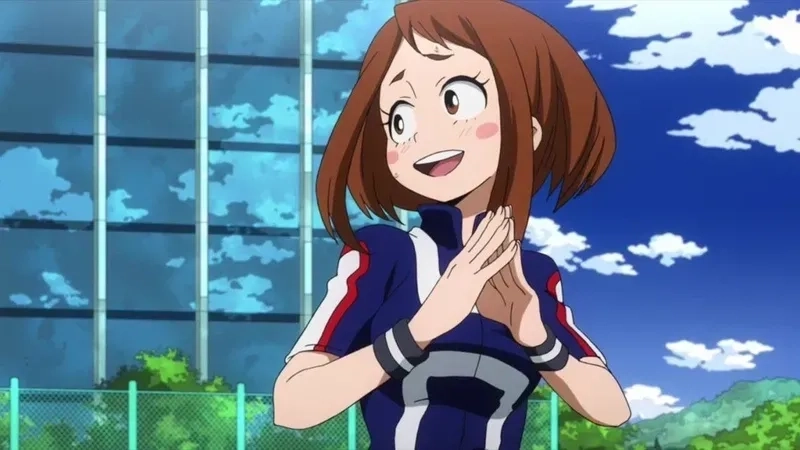 Phong cách học đường của my hero academia ochako