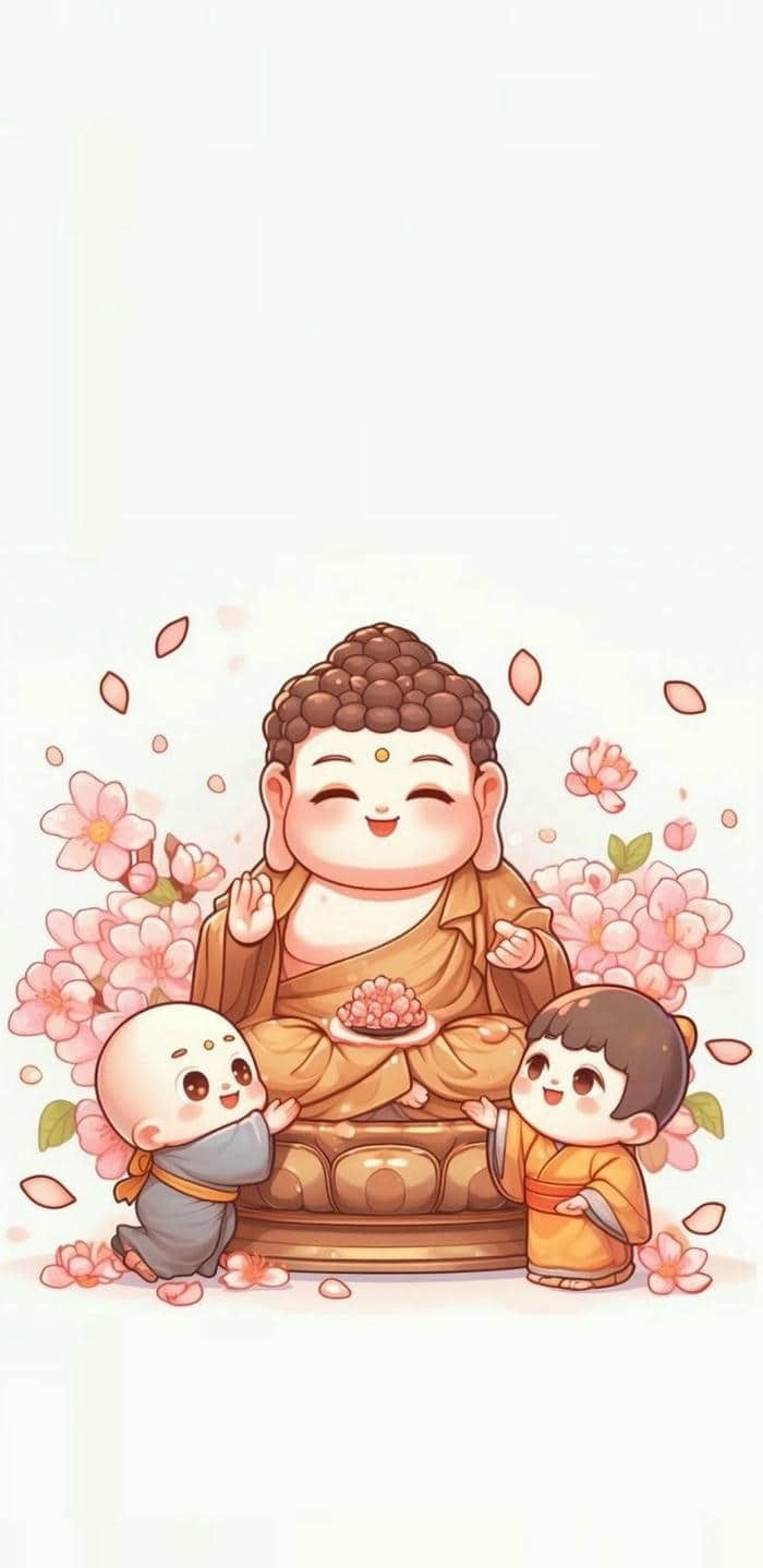 Thư giãn khi ngắm nhìn tranh phật chibi