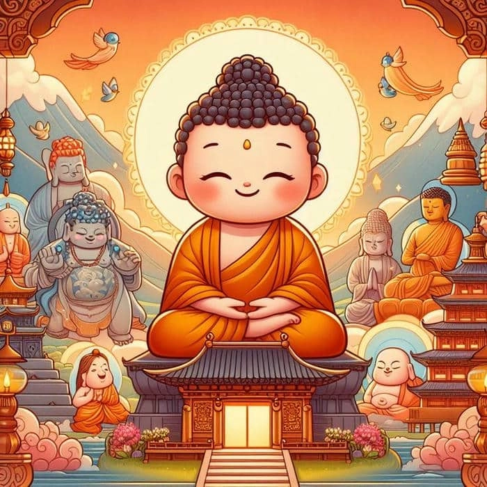 Phong cách dễ thương từ phật tử chibi