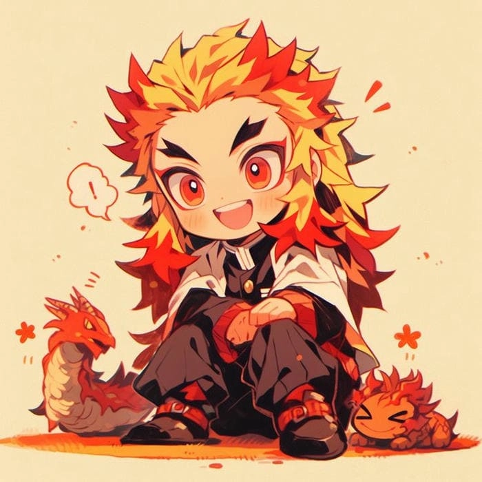 Tải ngay bộ ảnh rengoku chibi cực dễ thương