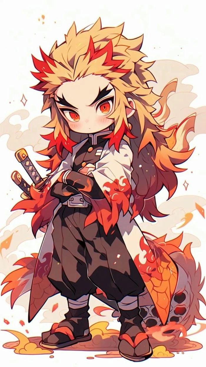 Say mê ngay với ảnh cute rengoku chibi