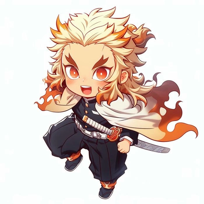 Fan Kimetsu đừng bỏ lỡ demon slayer rengoku chibi
