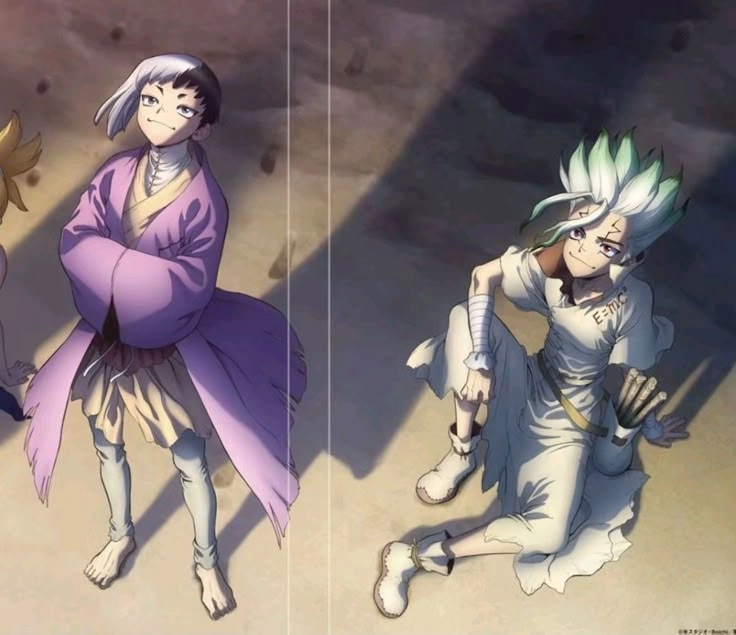 Senku anime mãnh liệt và trí tuệ