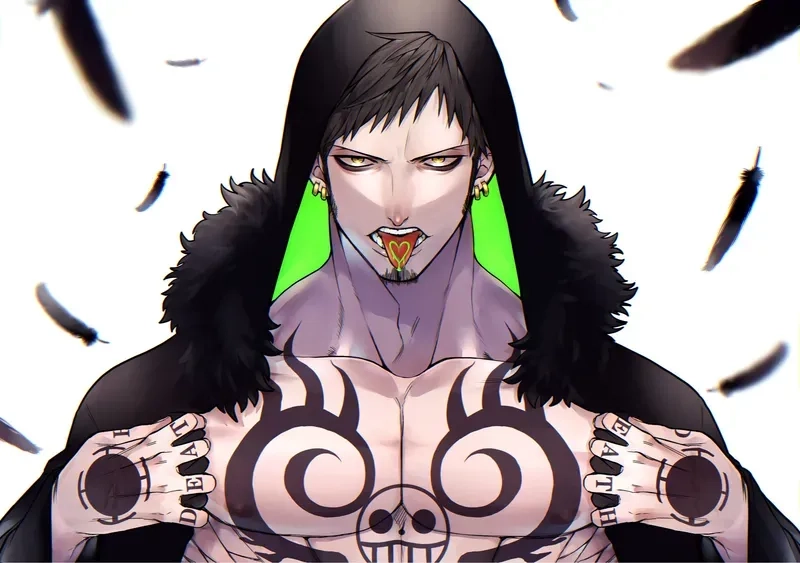 Hình xăm chất lừ trafalgar d water law tattoo
