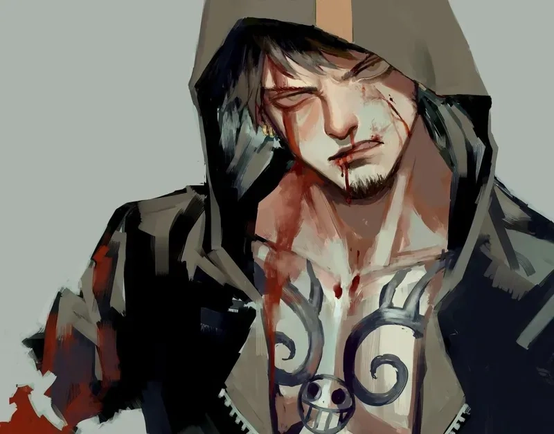Chi tiết hình xăm trafalgar d water law hand tattoo