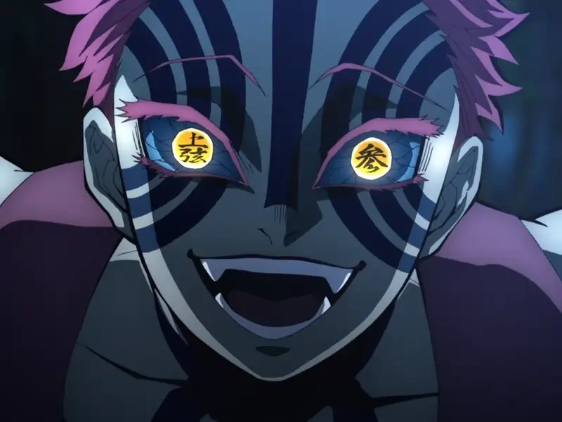 Hình ảnh akaza chiến đấu đầy uy lực