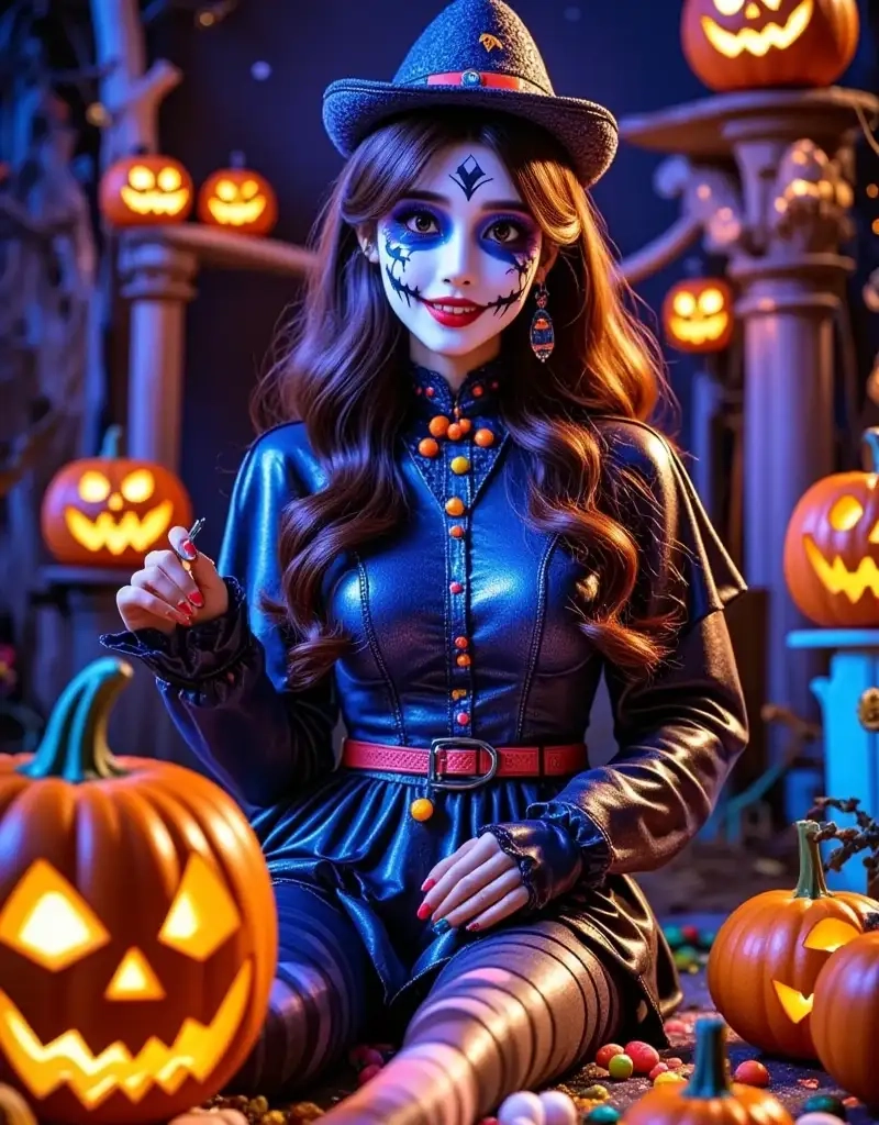 Ảnh bìa với avatar halloween ấn tượng