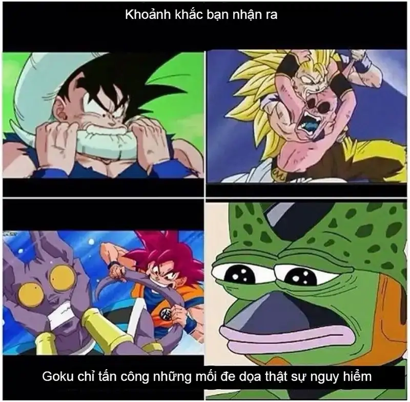 Không khí u ám bao trùm qua dark goku meme